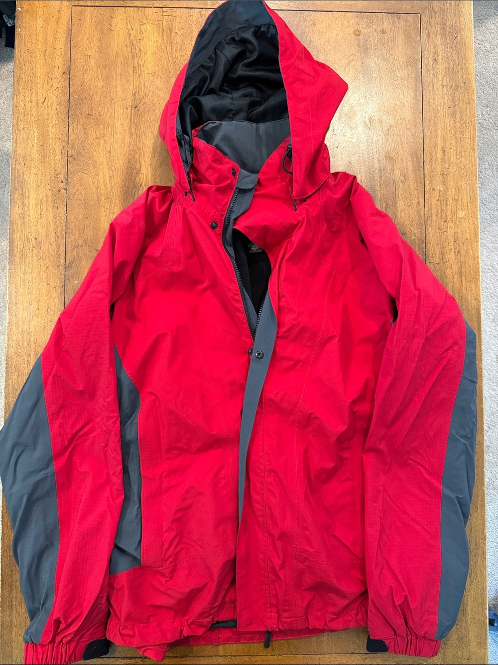 Eddie Bauer Men's Outdoor Jacket - gortex Red and Grey